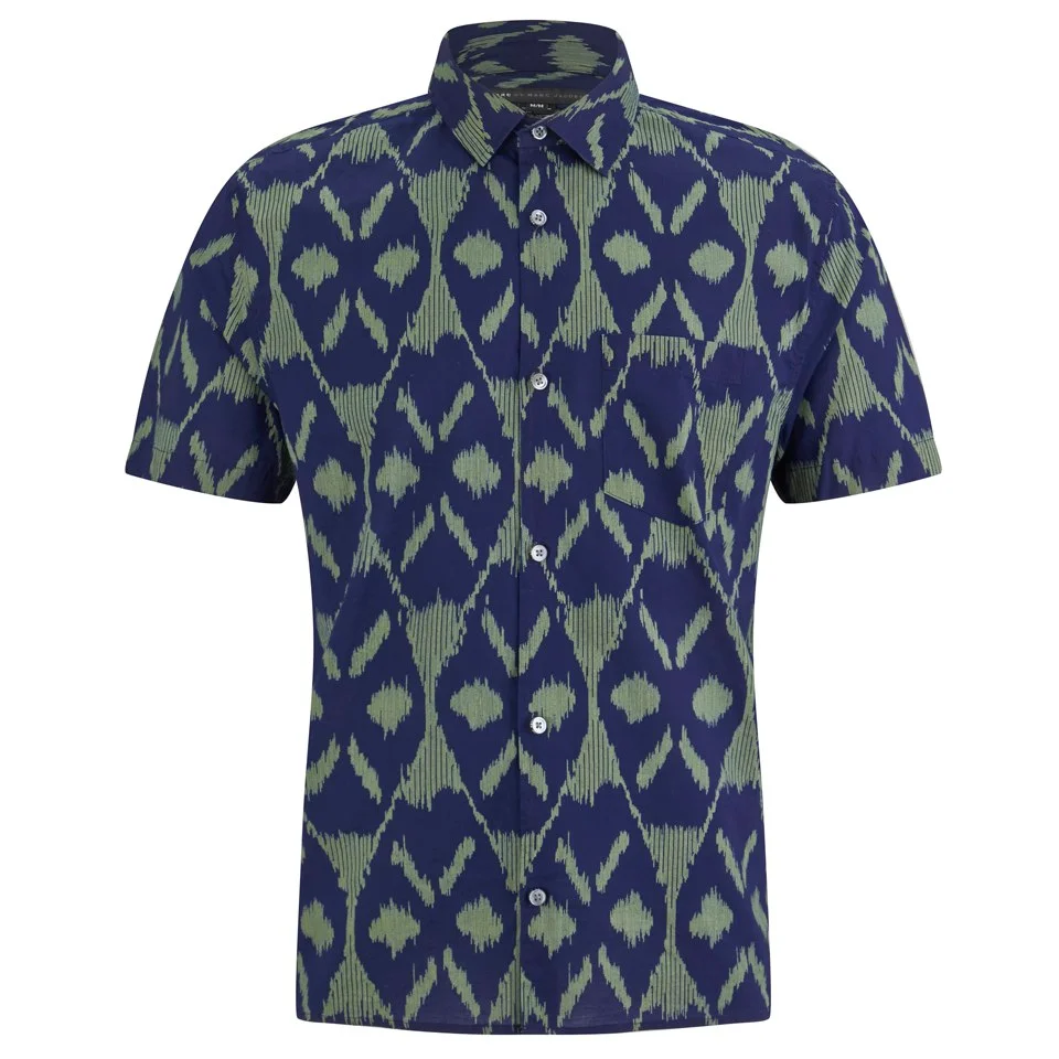 Marc by Marc Jacobs Men's Playa Printed Ikat Short Sleeve Shirt - Green Image 1