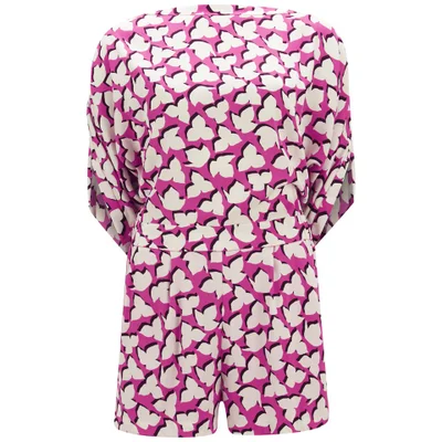 Diane von Furstenberg Women's Soleil Playsuit - Floral Shadows Pink