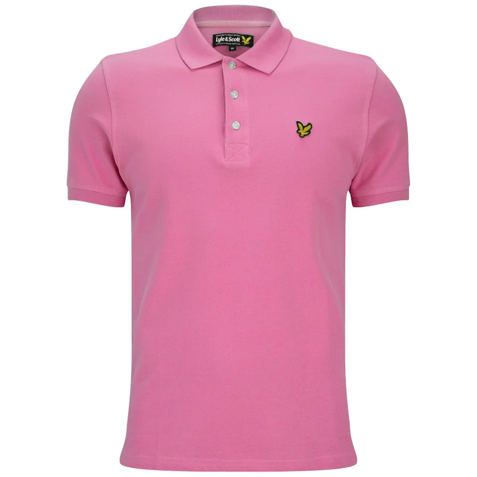 Lyle & Scott Men's Short Sleeve Plain Pique Polo Shirt - Hot Pink Image 1