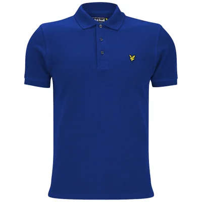 Lyle & Scott Men's Short Sleeve Plain Pique Polo Shirt - Duke Blue