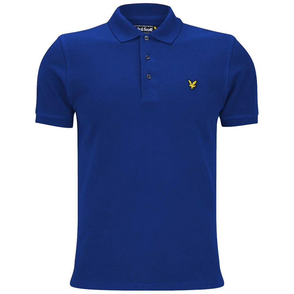 Lyle & Scott Men's Short Sleeve Plain Pique Polo Shirt - Duke Blue Image 1