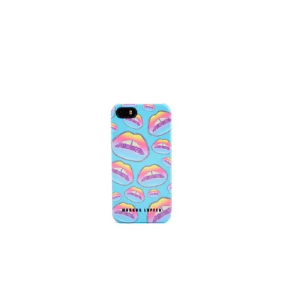 Markus Lupfer Women's Rainbow Glitter Lip iPhone 5/5S Hardcover