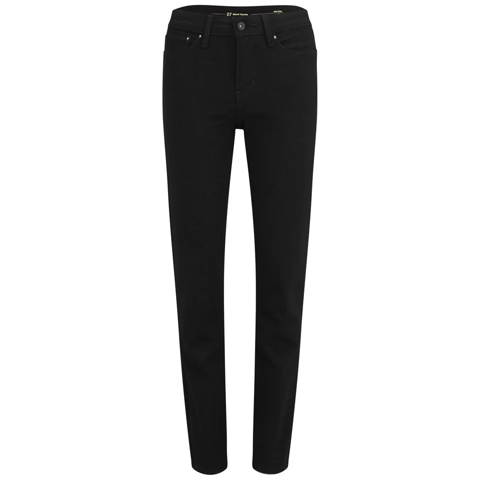 Levi's Women's Demi Curve Slim Pitch Black Mid Rise Jeans - Black Image 1