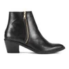 Hudson London Women's Azi Double Zip Pointed Leather Ankle Boots - Black - Image 1