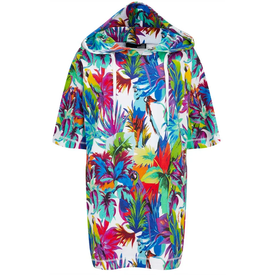Love Moschino Women's Hooded Jungle Print Dress - Multi Image 1