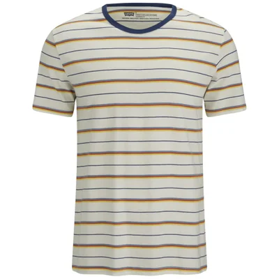 Levi's Men's Short Sleeve Standard Fit T-Shirt - White/Multi Stripes
