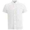 American Vintage Men's Short Sleeve Linen Shirt - White - Image 1