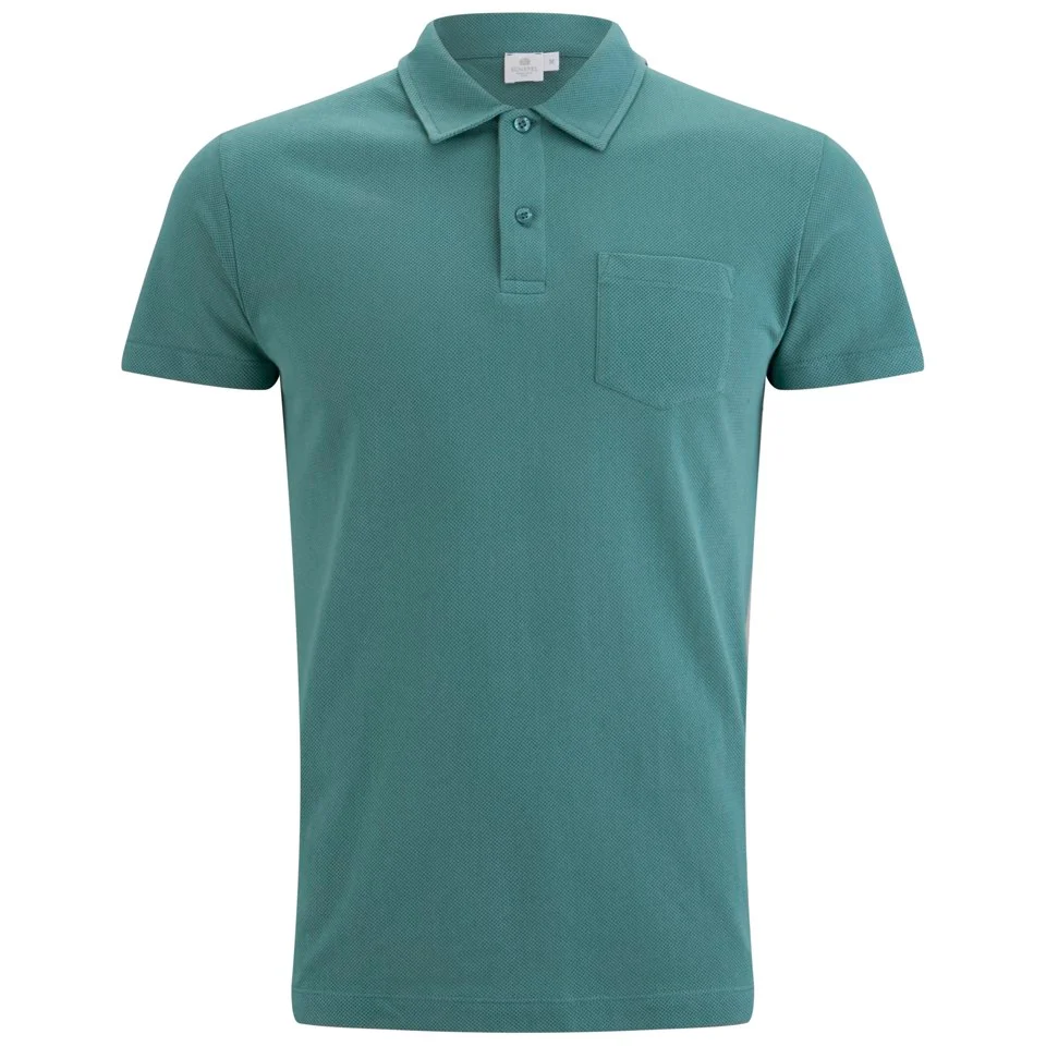 Sunspel Men's Short Sleeve Riviera Polo Shirt - Thyme Image 1