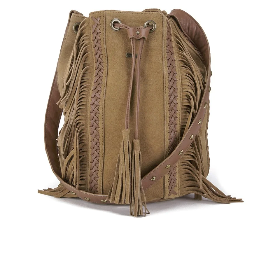 Maison Scotch Women's Cute Leather Bucket Bag - Tan Image 1
