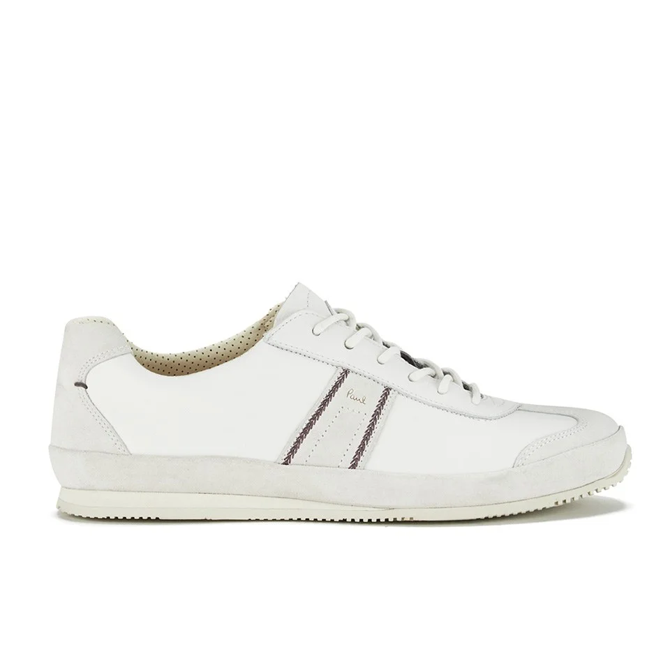 Paul Smith Shoes Men's Fuzz Leather/Suede Trainers - White Image 1