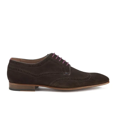 Paul Smith Shoes Men's Aldrich Suede Wingtip Derby Shoes - Brown
