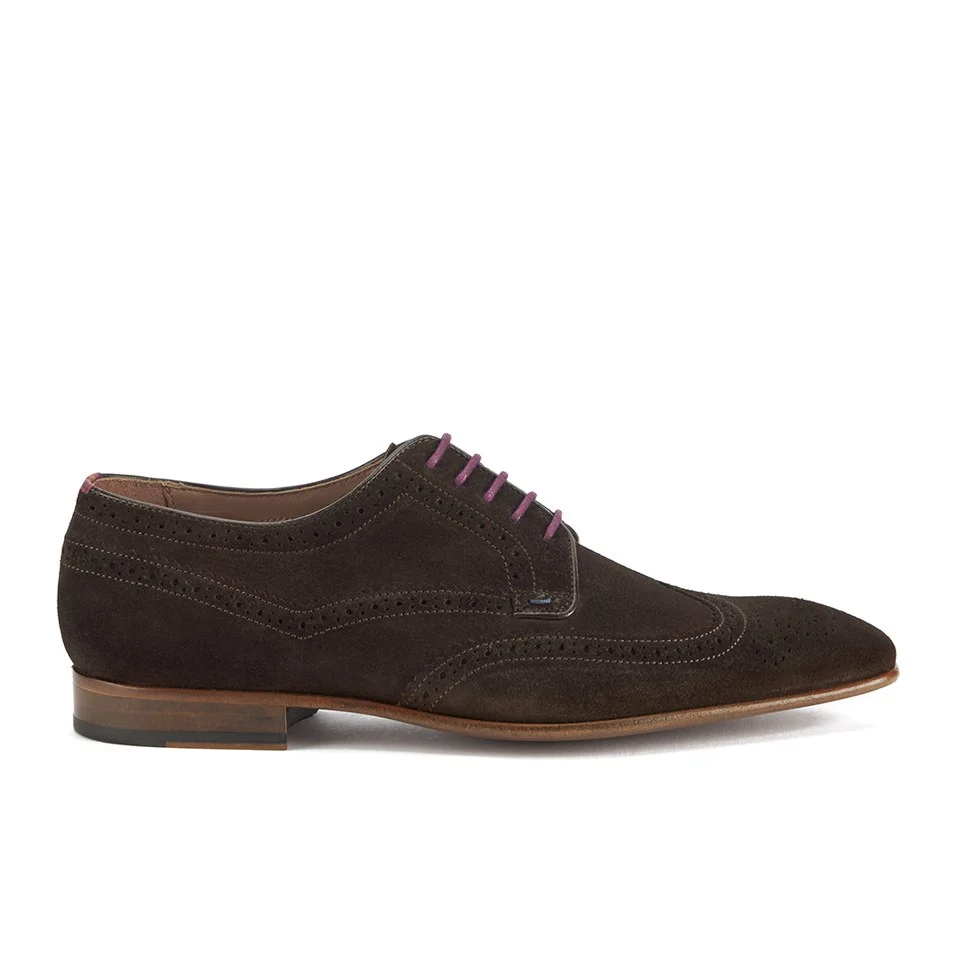 Paul Smith Shoes Men's Aldrich Suede Wingtip Derby Shoes - Brown Image 1