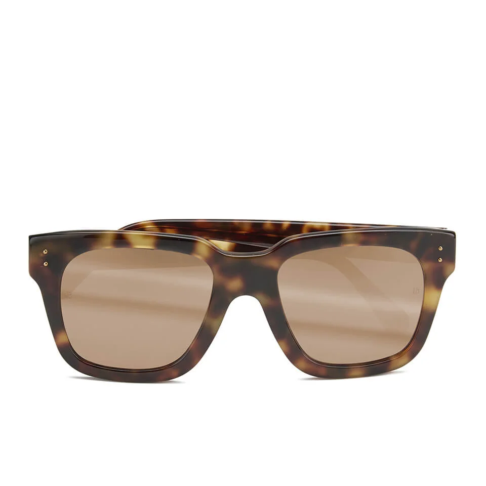 Linda Farrow Women's Sunglasses with Rose Gold Lens - Tortoise Shell Image 1