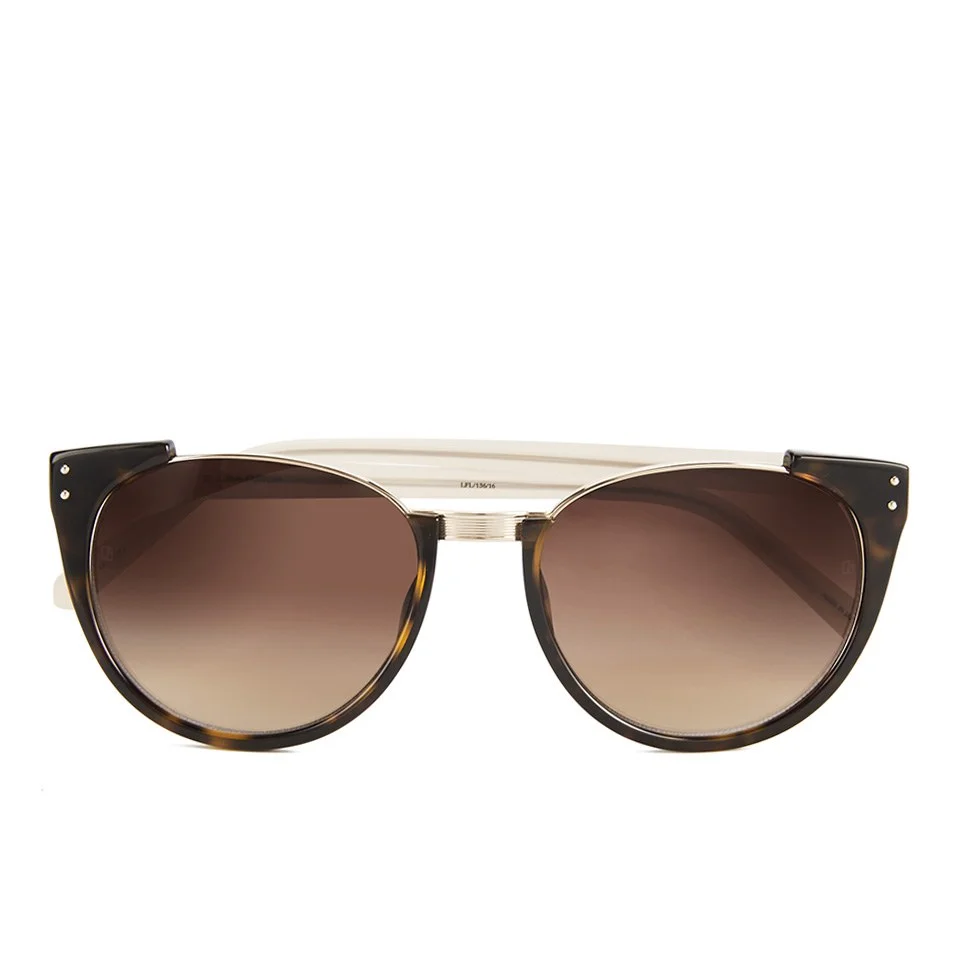 Linda Farrow Sunglasses with Brown Lens - Tortoise Shell Image 1
