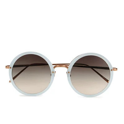 Linda Farrow Women's Round Matt Sunglasses with Grey Lens - Iris