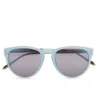 Linda Farrow Women's Matt Sunglasses with Blue Mirror Lens - Iris - Image 1