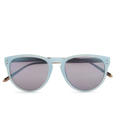 Linda Farrow Women's Matt Sunglasses with Blue Mirror Lens - Iris