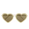 Markus Lupfer Women's Glitter Heart Sunglasses - Gold - Image 1