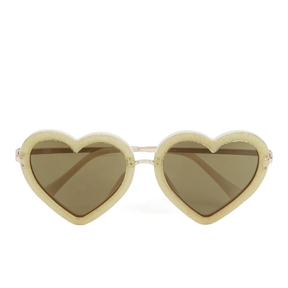 Markus Lupfer Women's Glitter Heart Sunglasses - Gold Image 1