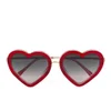 Markus Lupfer Women's Glitter Heart Sunglasses - Red - Image 1