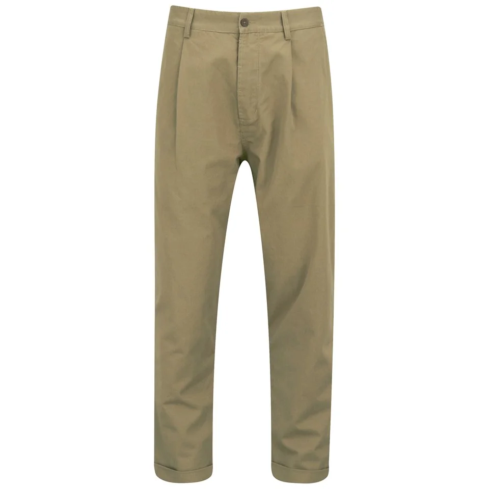 Universal Works Men's Pleated Pants - Khaki Twill Image 1