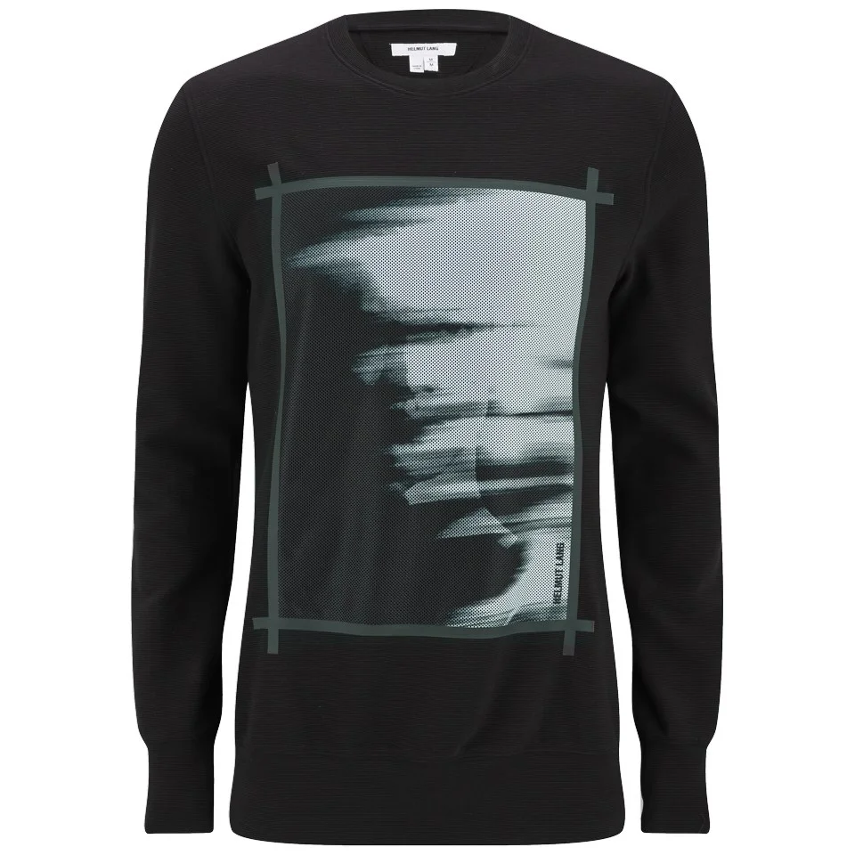 Helmut Lang Men's Ghost Print Mesh Ottoman Sweatshirt - Black Image 1