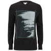 Helmut Lang Men's Ghost Print Mesh Ottoman Sweatshirt - Black - Image 1