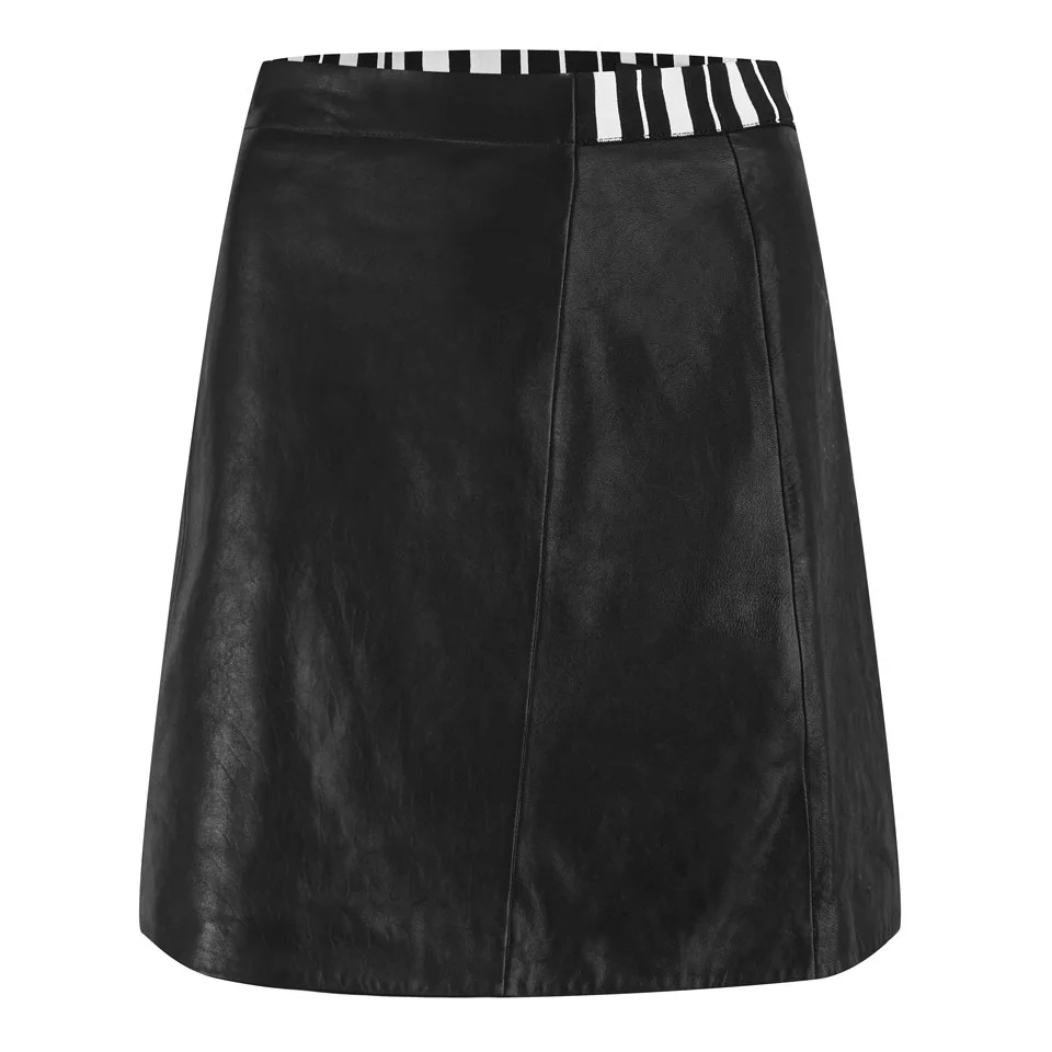 Alexander Wang Women's High-Waisted A-Line Skirt with Barcode Detail - Referee Image 1