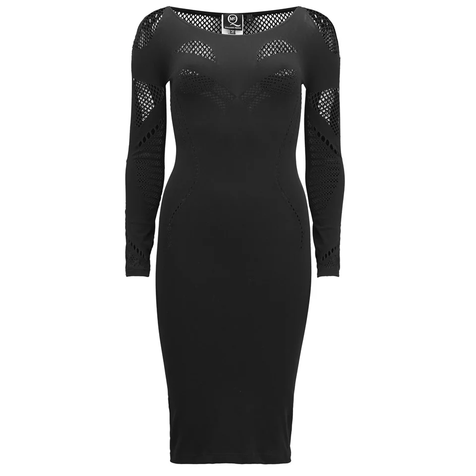 McQ Alexander McQueen Women's Midi Mesh Dress - Black Image 1