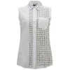 McQ Alexander McQueen Women's Eyelet Sleeveless Shirt - White - Image 1