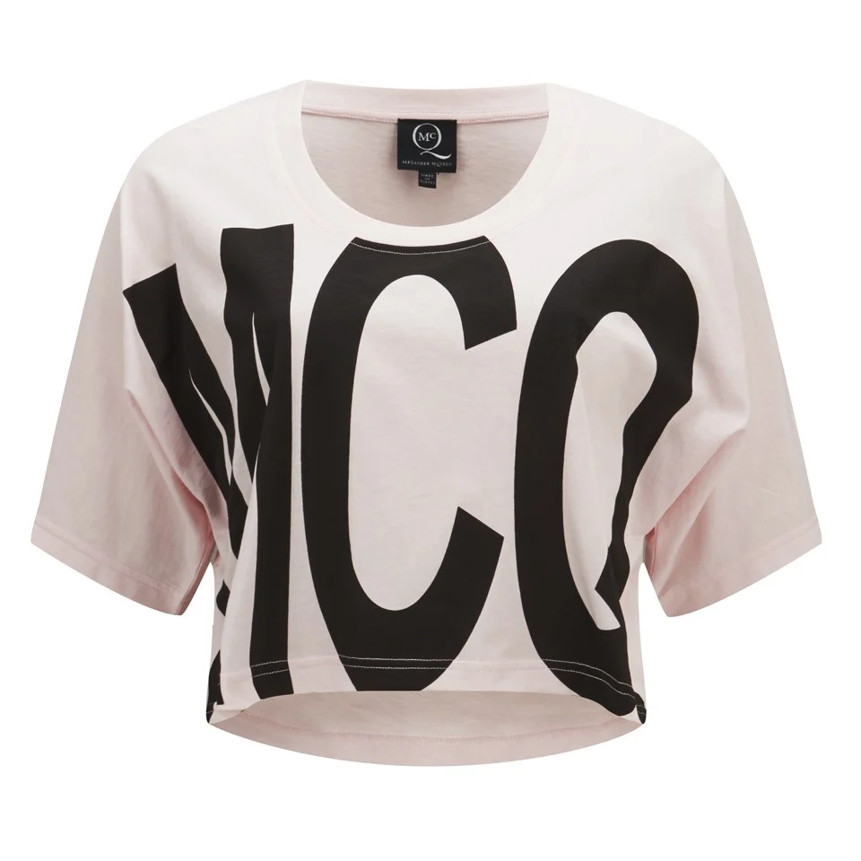McQ Alexander McQueen Women's Cropped T-Shirt - Pink Image 1