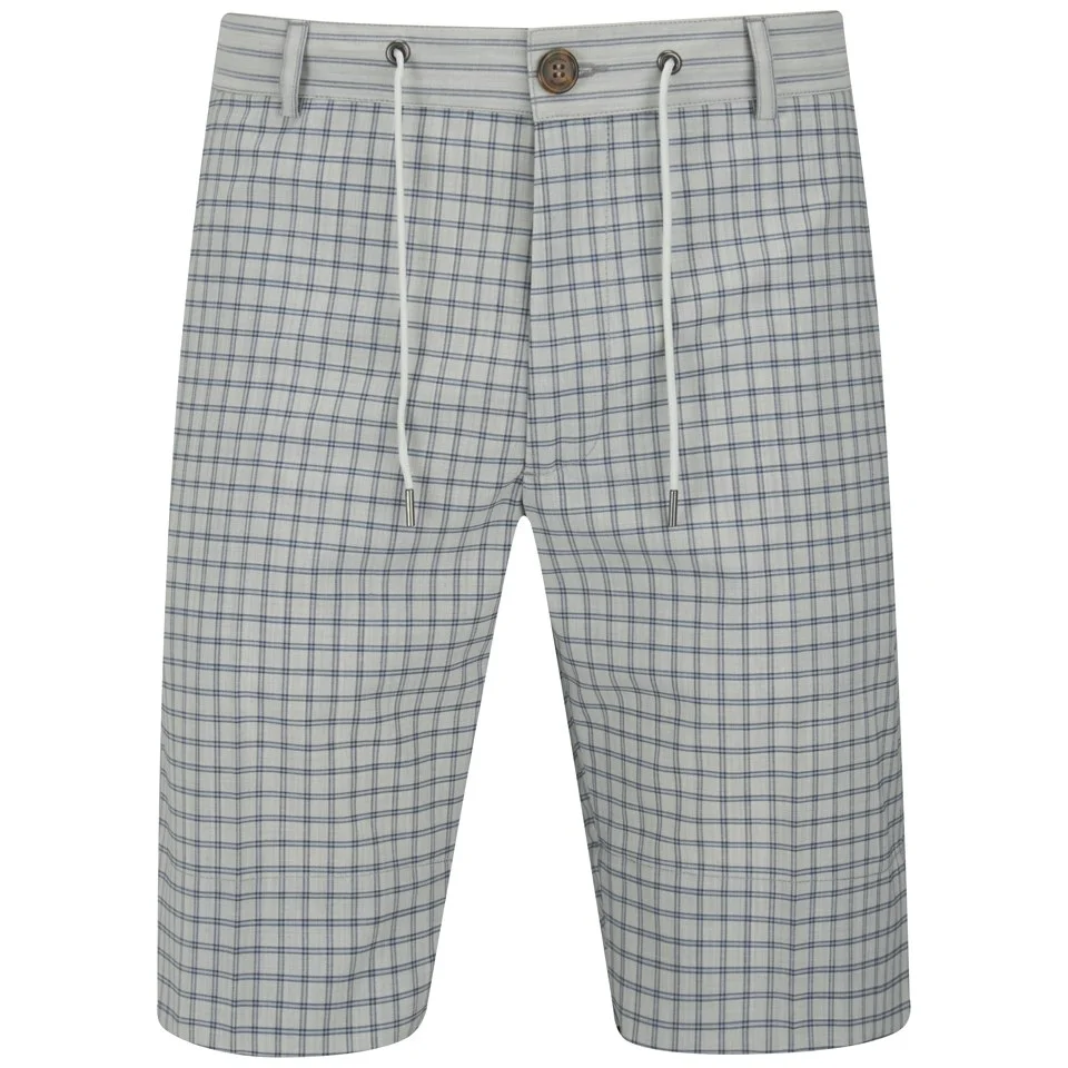 Vivienne Westwood Men's Check and Stripe Tech Wool Panel Shorts - Grey Image 1