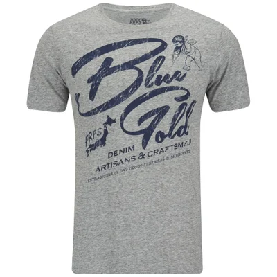 PRPS Goods & Co. Men's Blue Gold T-Shirt - Grey