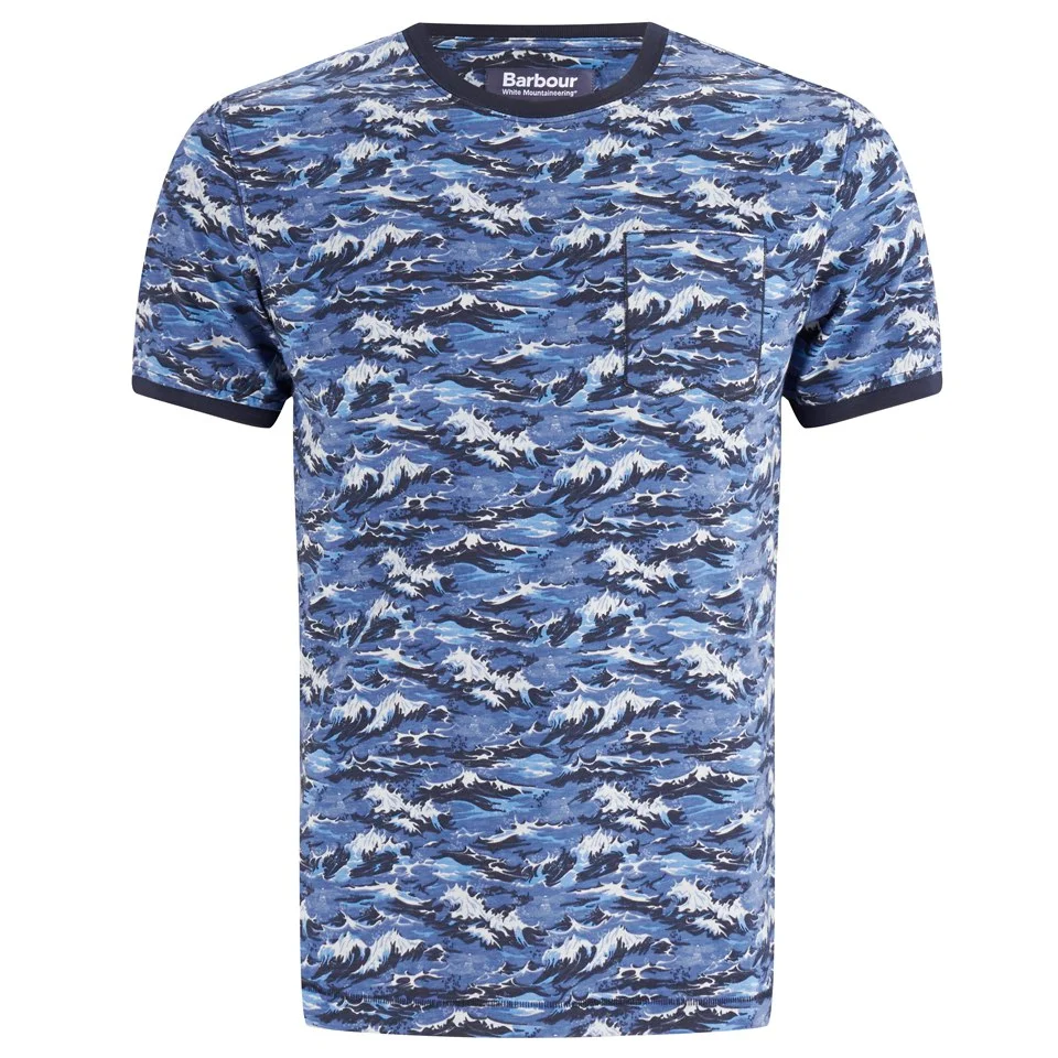 Barbour x White Mountaineering Men's Wave T-Shirt - Navy Image 1