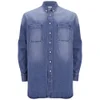 AMI Men's Denim Oversized Shirt - Washed Blue - Image 1