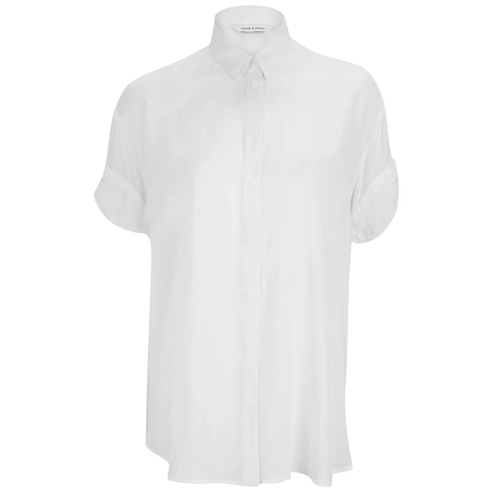 Samsoe & Samsoe Women's Moffa Short Sleeved Shirt - White Image 1