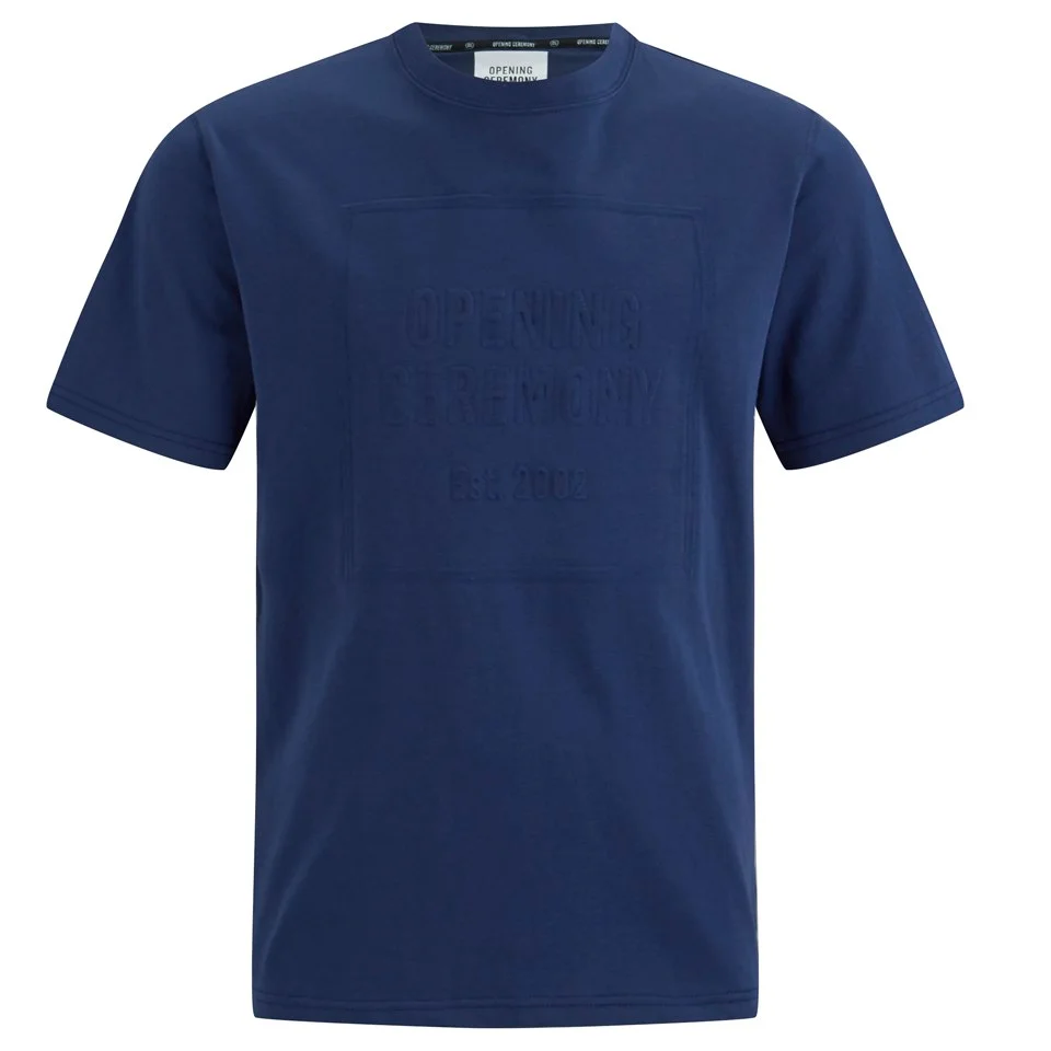 Opening Ceremony Men's Embossed Logo T-Shirt - Eclipse Blue Image 1