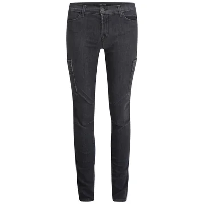 J Brand Women's Sara Cargo Mid Rise Skinny Jeans - Transmission Grey