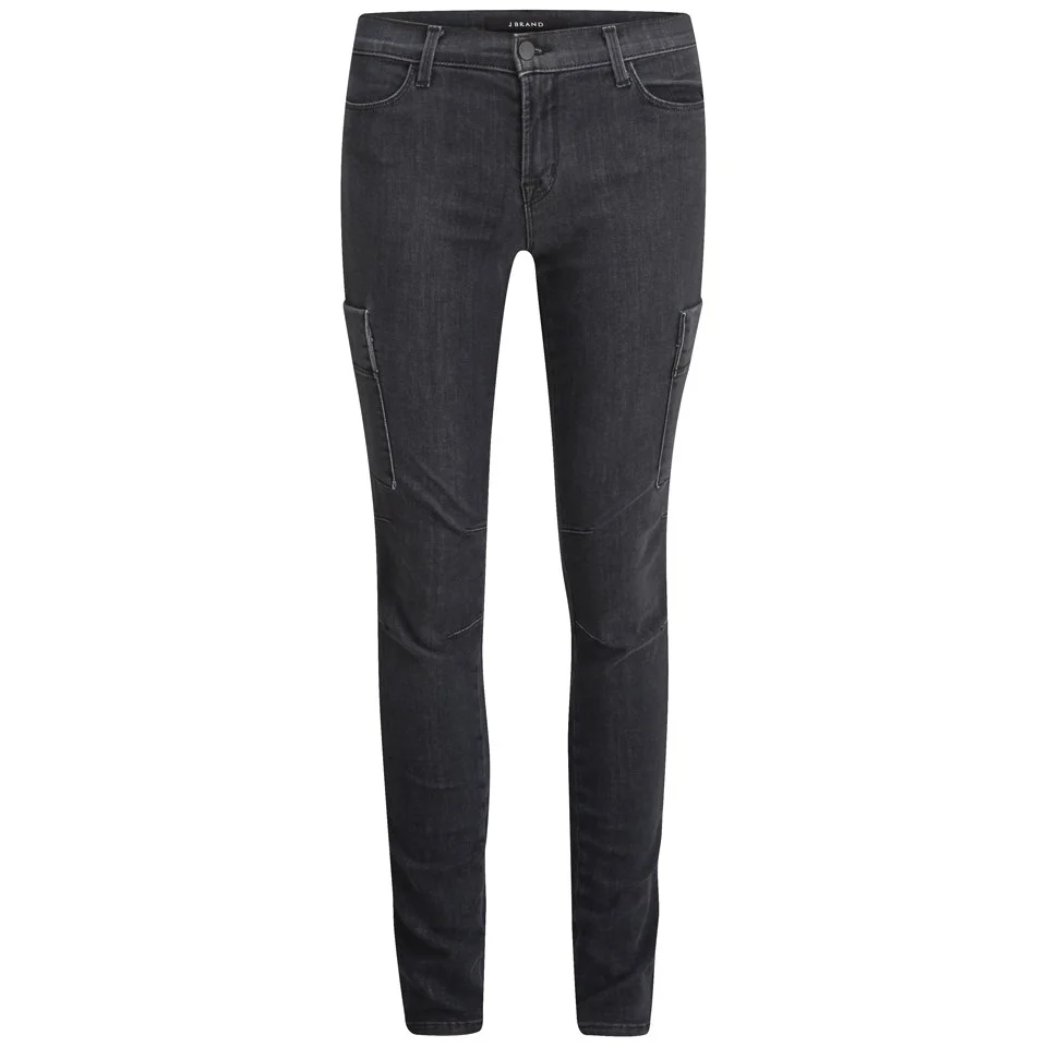 J Brand Women's Sara Cargo Mid Rise Skinny Jeans - Transmission Grey Image 1