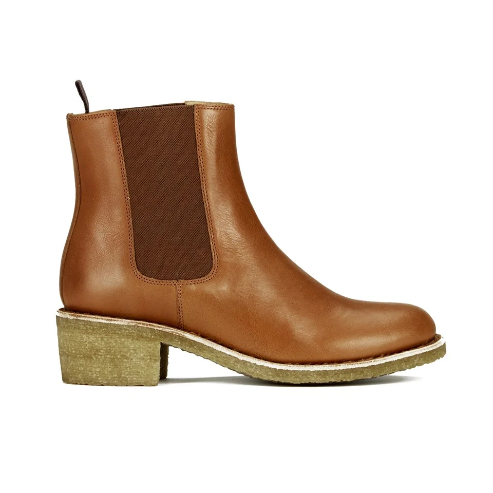 A.P.C. Women's Magda Leather Chelsea Boots - Caramel Image 1