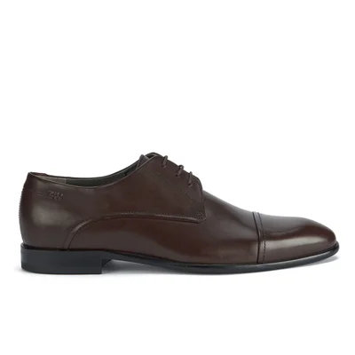 HUGO Men's C-Drescol Toe Cap Leather Derby Shoes - Dark Brown