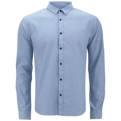 HUGO Men's Ero3 Long Sleeve Shirt - Light Blue