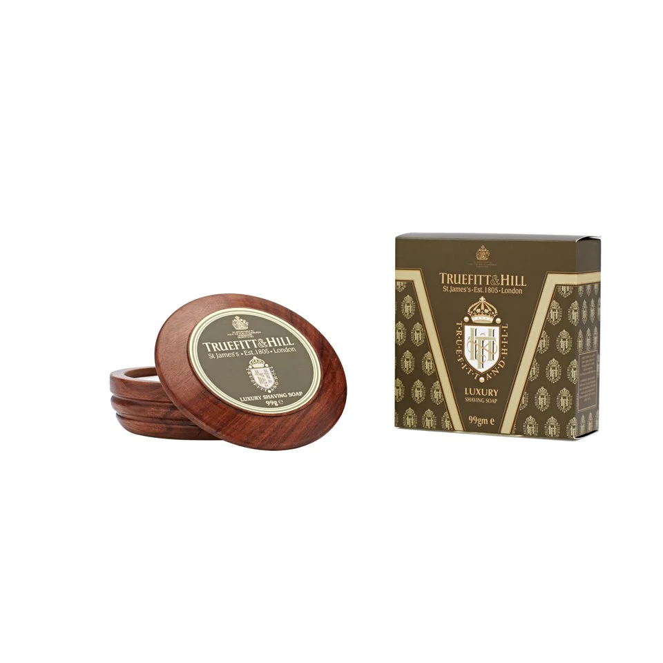Truefitt & Hill Luxury Shaving Soap in Wooden Bowl Image 1