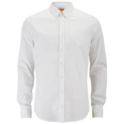 BOSS Orange Men's Edipoe Long Sleeve Shirt - White