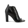 McQ Alexander McQueen Women's Albion Leather Peep Toe Heeled Ankle Boots - Black - Image 1