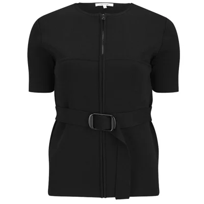 Carven Women's Zipped Belted Cardigan - Black