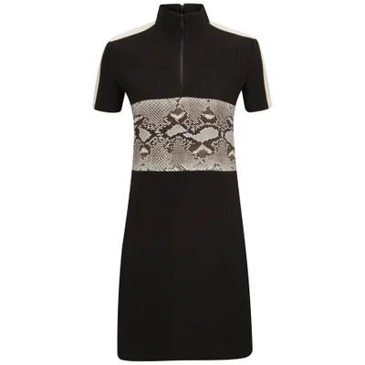 Carven Women's Short Sleeve A-Line Dress - Black