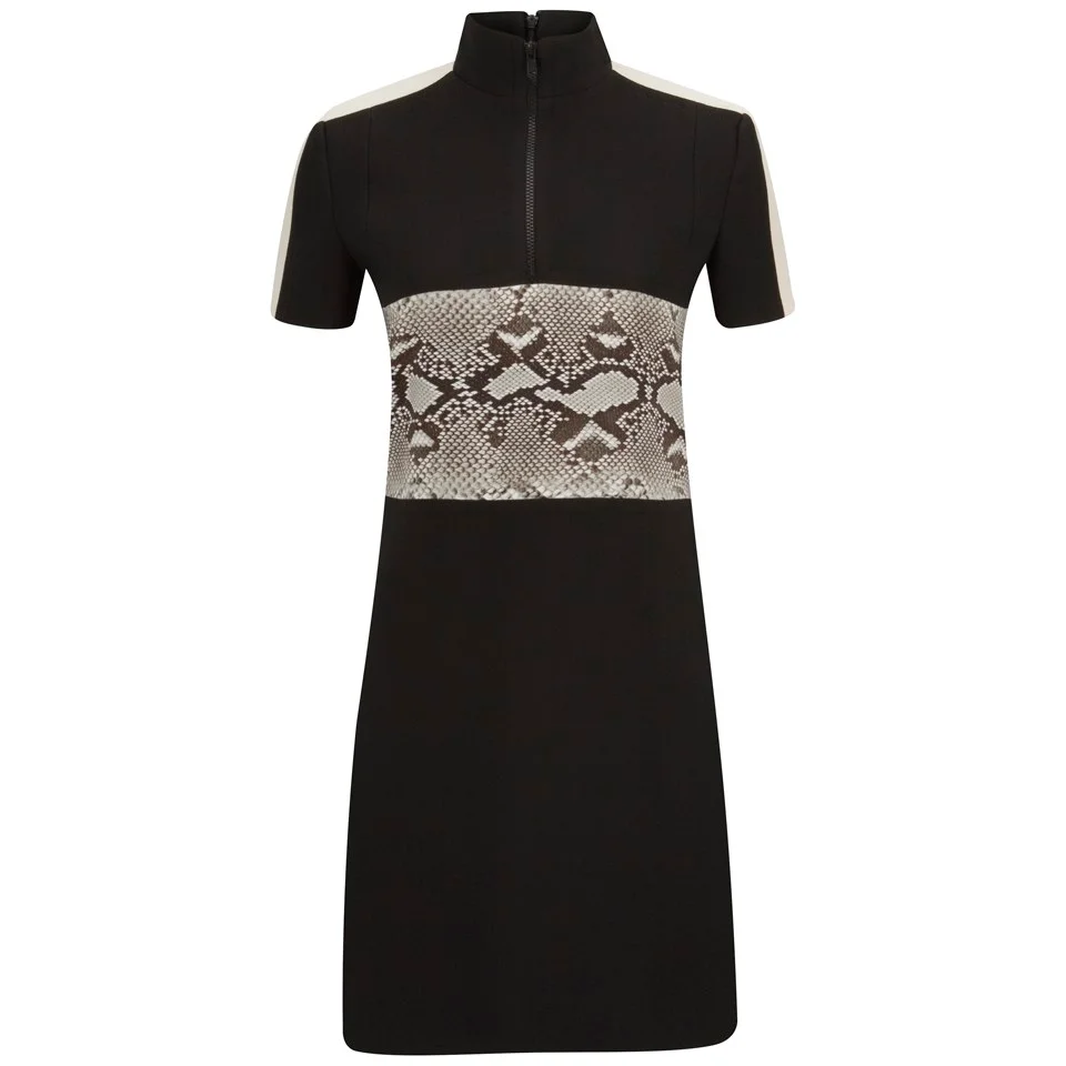 Carven Women's Short Sleeve A-Line Dress - Black Image 1