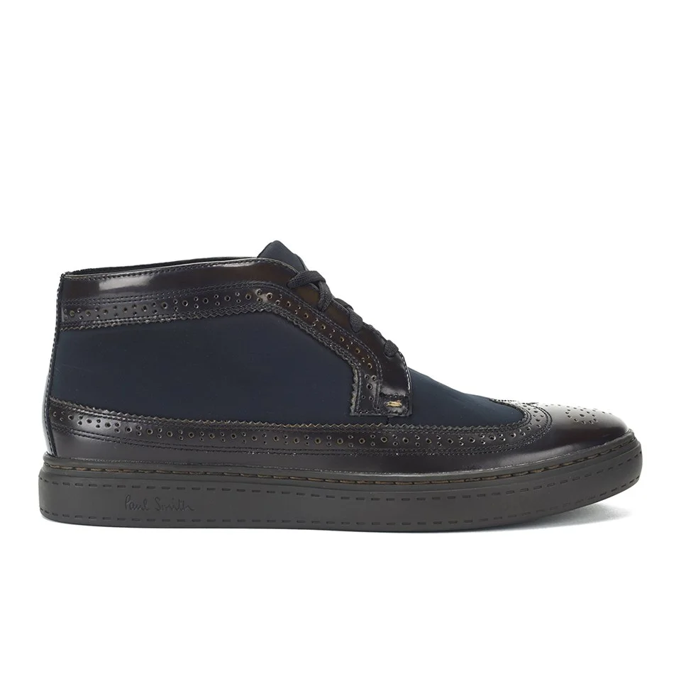 Paul Smith Shoes Men's Portloe Leather/Suede Brogue Boots - Black Image 1