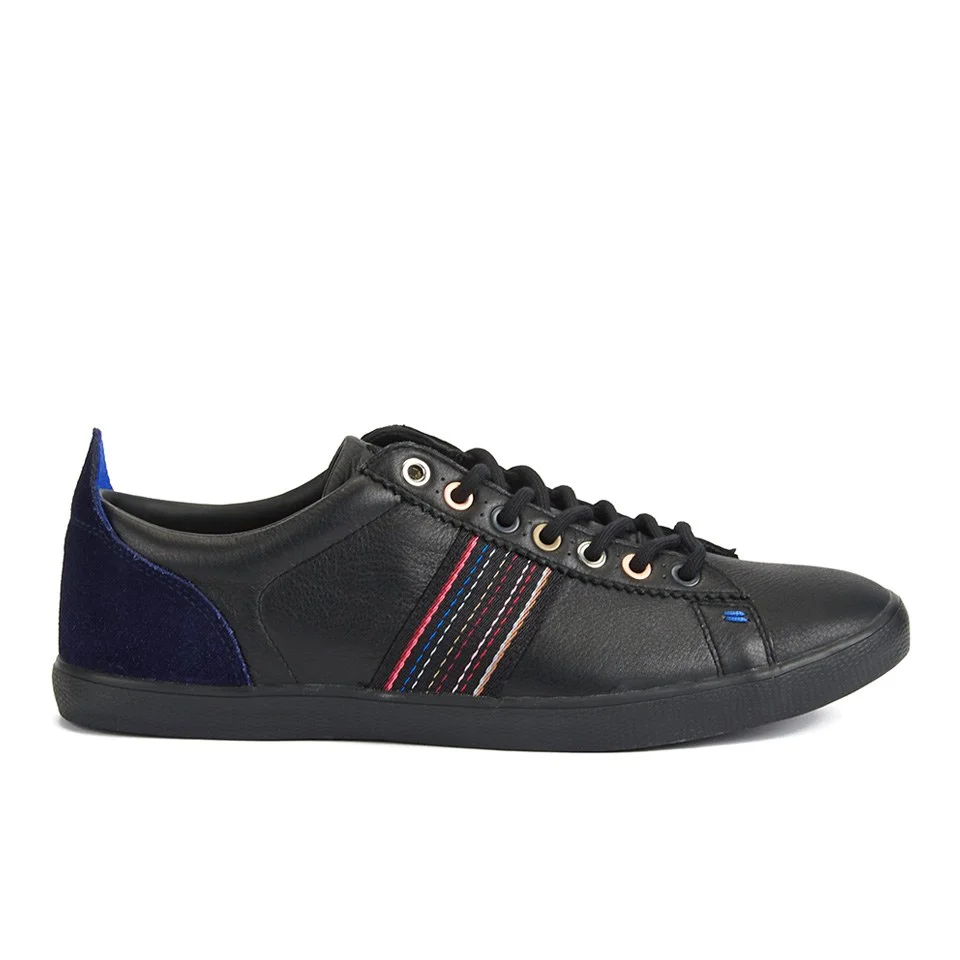 Paul Smith Shoes Men's Osmo Leather Trainers - Black Mono Lux Image 1